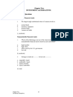 Chapter Two Investment Alternatives Multiple Choice Questions