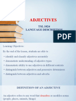 Adjectives: TSL 1024 Language Description