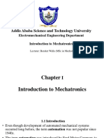 Addis Ababa Science and Technology University: Electromechanical Engineering Department Introduction To Mechatronics