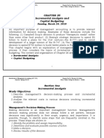 CH 26 Incremental Analysis and Capital Budgeting