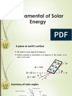 Fundamental of Solar Energy