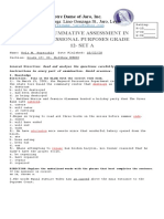 2 Quarter Summative Assessment in English Professional Purposes Grade 12-SET A