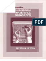 Manual On The Building of Materials Databases