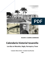 Calendario Historial Tovareno 06.09.20