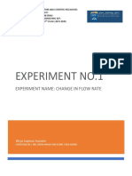 Experiment No.1: Experiment Name: Change in Flow Rate