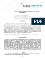 Paper No.: Corrosion Behavior of Carbon Steel in Supercritical Co - Water Environments