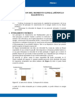 Conservacion Del Momento Lineal (Péndulo Balístico) : Objetivos