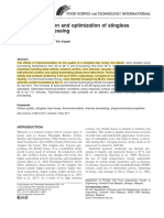 Thermosonication and Optimization of Stingless Bee Honey Processing