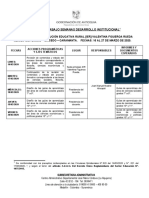 PLAN - Trabajo Semanas de Desarrollo Institucional