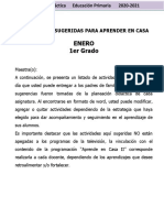 Planeación Primer Grado Enero 2021