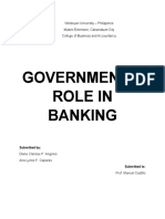 Government'S Role in Banking