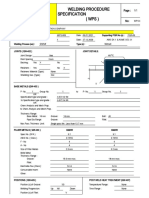 Welding Procedure Specification (WPS) : Page: 1/1