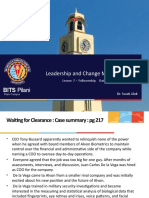 Leadership and Change Management: BITS Pilani