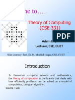 Welcome To .: Theory of Computing (CSE-331)