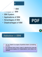 Definition of IBM - Principle of IBM - IBM System - Applications of IBM - Advantages of IBM - Disadvantages of IBM