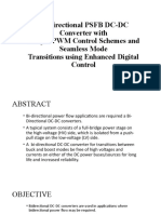 Bi-Directional PSFB DC-DC Converter With Unique PWM Control Schemes and Seamless Mode Transitions Using Enhanced Digital Control