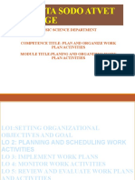 Plan and Organize Work Activities