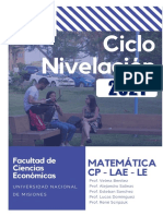 Ciclo Nivelación 2021 Matemática CP LAE LE PDF