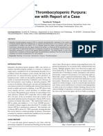 Idiopathic Thrombocytopenic Purpura: Overview With Report of A Case