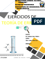 Ejercicios Sobre Teoría de Errores PDF