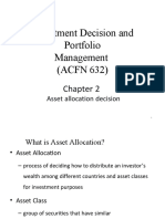 Investment Decision and Portfolio Management (ACFN 632)