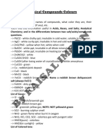 Chemical Compounds Colours: Chemistry and in The Differentiate Between Two Salt/acids/compounds Questions
