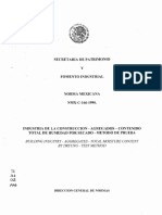 NMX-C-166-ONNCCE-1990 Contenido de Humedada Por Secado