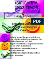 Clasificarea Propozitiilor