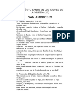 El Espíritu Santo en Los Padres de La Iglesia. 10 De16. San Ambrosio