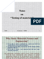 Notes On "Testing of Materials" "Testing of Materials": 7/28/2018 1 Prem Kumar Soni 9755084093