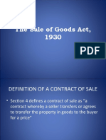 The Sale of Goods Act, 1930