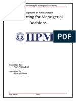 Accounting For Managerial Decisions: Assignment On Ratio Analysis