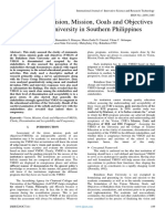 Assessing The Vision, Mission, Goals and Objectives of A State University in Southern Philippines