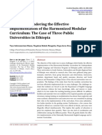 Challenges Hindering The Effective Implementation of The Harmonized Modular Curriculum-The Case of Three Public Universities in Ethiopia