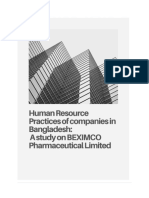 Human Resource Practices of Companies in Bangladesh - A Study On Beximco Pharmaceuticals Ltd.