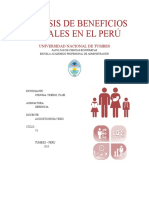 Análisis de Beneficios Sociales en El Perú