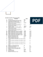 Geometric Properties of The Cross-Section Parameter Value: V, y V, Z