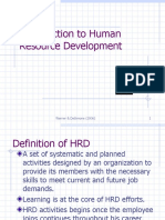 Introduction To Human Resource Development: Werner & Desimone (2006) 1