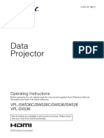 Data Projector: Operating Instructions