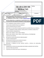 8º Ano - Redação (Exercícios de Fixação)