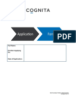 Application Form Teaching and Non Teaching Staff. Spain