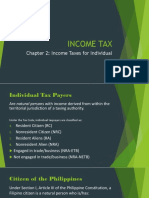 Income Tax: Chapter 2: Income Taxes For Individual