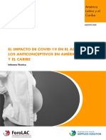 Informe Impacto Del Covid 19 en Acceso A Los Anticonceptivos en ALC