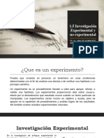 1.5 Investigacion Experimental y No Experimental