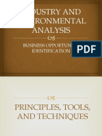 Industry and Environmental Analysis: Business Opportunity Identification