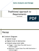 Traditional Approach To Requirements: IS226: Systems Analysis and Design