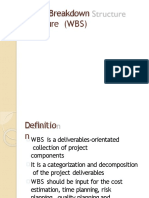 Work Breakdown Structure (WBS)