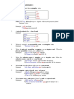 Subject Verb Agreement