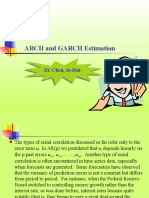 ARCH and GARCH Estimation: Dr. Chen, Jo-Hui