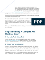 Steps in Writing A Compare and Contrast Essay: 1. Choose The Topic of Your Text